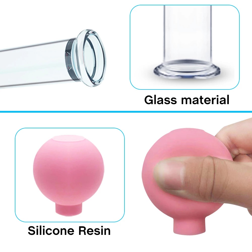 [Mới] Cốc Cao Su / Cốc Silicone Hút Chân Không Nâng Da Mặt / Cơ Thể Chống Cellulite
