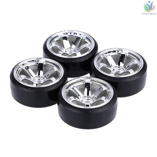 Set 4 Bánh Xe Cao Su Cho Xe Điều Khiển Traxxas Hsp Tamiya Hpi Kyosho Tỉ Lệ 1/10