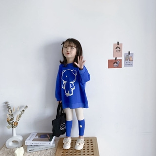 Set Áo Thun Dài Tay Cổ Tròn + Quần Dài Thời Trang Cho Bé Gái