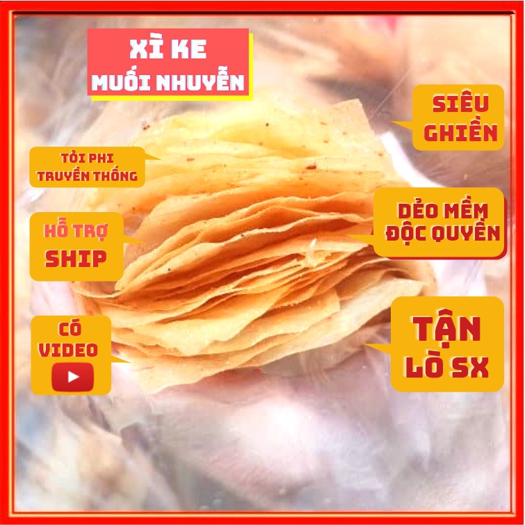 Bánh Tráng Xì Ke Trộn Muối Nhuyễn Tỏi Tây Ninh Phơi Sương Xike - 50gr - ANANFOODS - 05 BỊCH DẺO