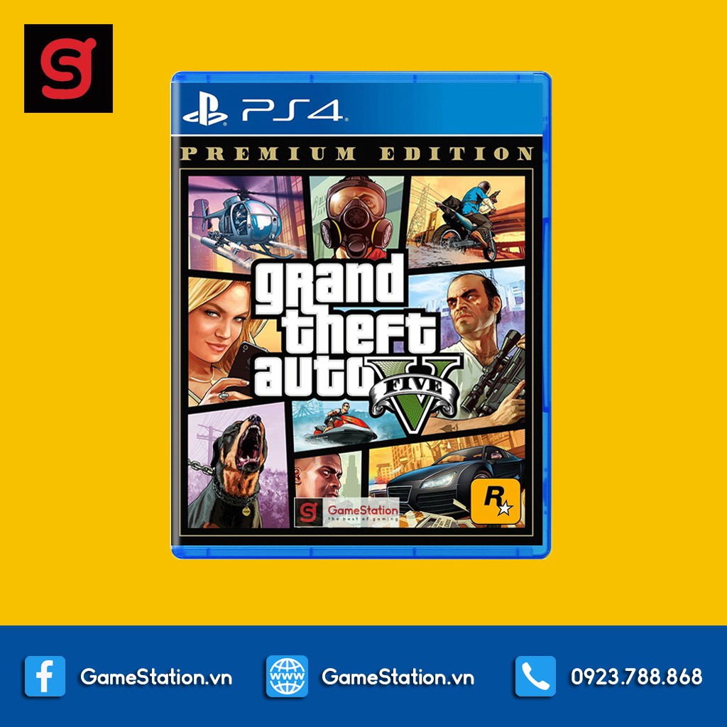 Đĩa Game PS4: Grand Theft Auto V Premium Edition (GTA 5)