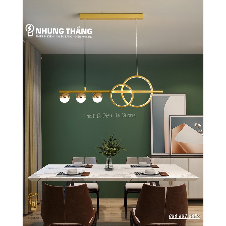 Đèn Thả 6 Bóng DGT-2096 Vàng ,DGT-1508 Đen - 3 Chế Độ Ánh Sáng - Decor Trang Trí Phòng Ăn,Phòng Khách Sang Trọng Cao Cấp