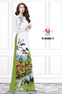 Vải lụa nhật áo dài in 3d ( cho khách)