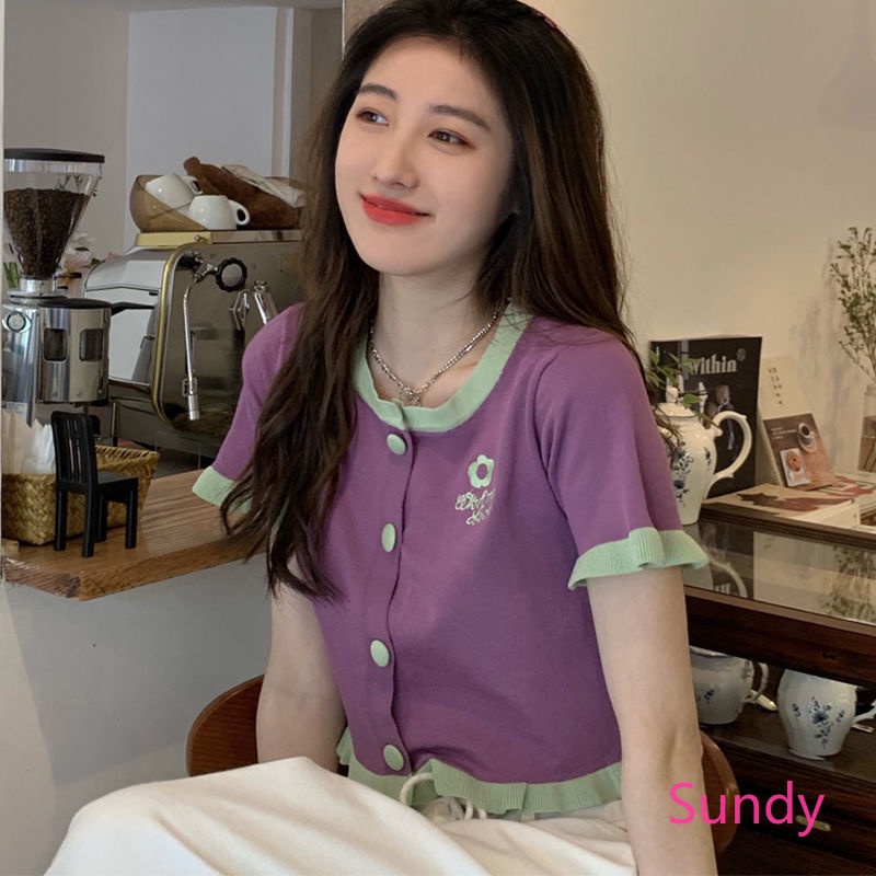 Áo Dệt Kim Thêu Họa Tiết Thời Trang Mùa Hè Phong Cách Vintage Cho Nữ