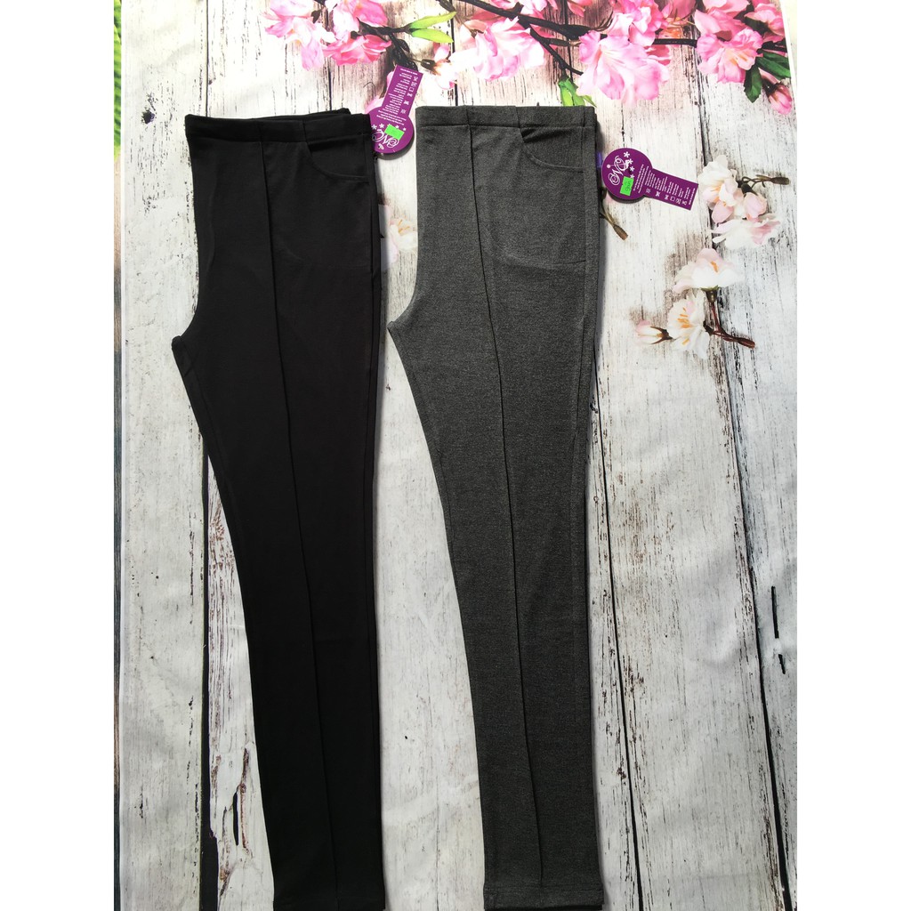 Quần bầu legging coton không đáp bụng có chun điều chỉnh co giãn thoải mái   QB555