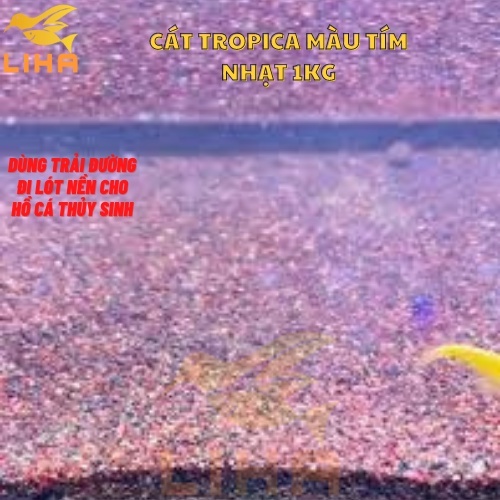 Cát Tropica Màu Tím Nhạt 1kg - Dùng Trải Đường Đi Lót Nền Cho Hồ Cá Thủy Sinh
