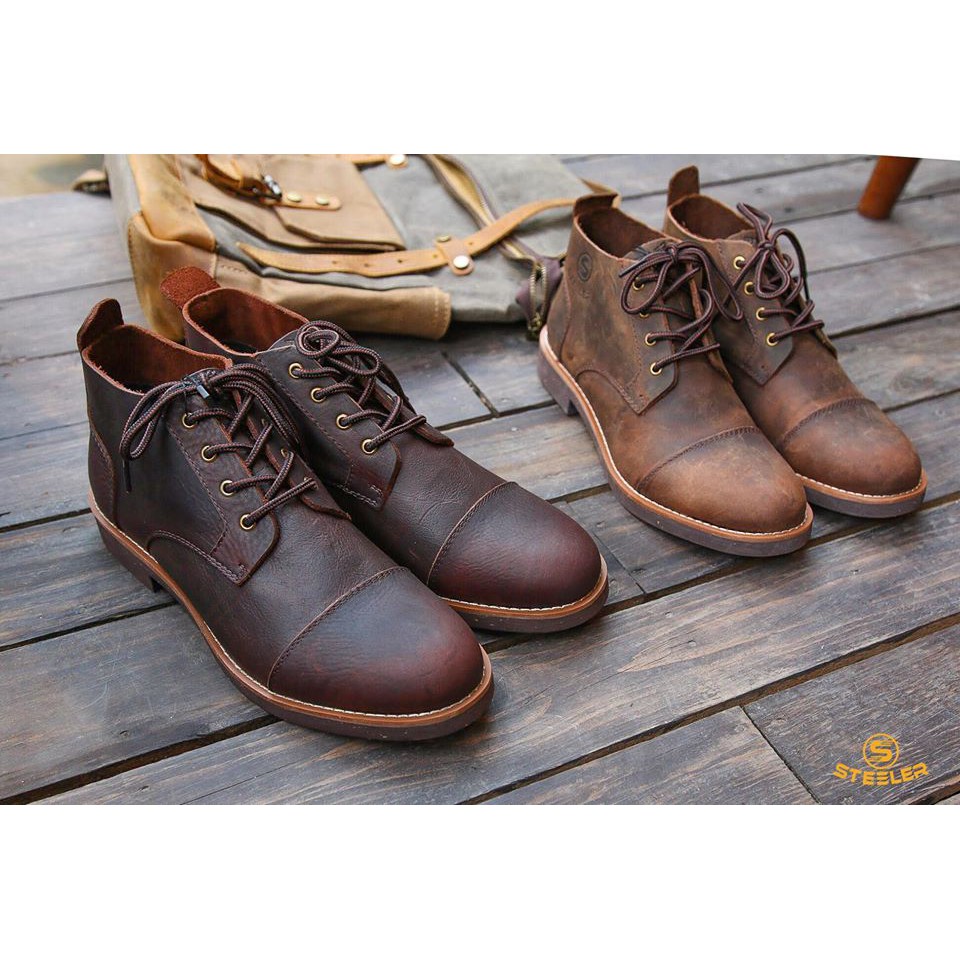 GIÀY DA NAM STEELER -CHUKKA HUNTER SÁP ƯỚT