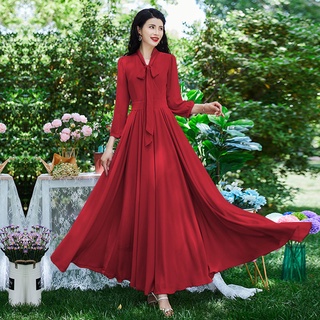 Đầm Voan Hoa Chiết Eo Kiểu Dáng Mới