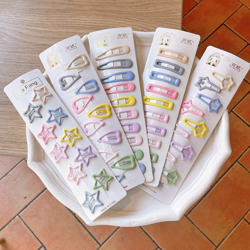 Set 10 KẹP TóC HìNh Ngôi Sao/ TráI Tim Dễ Thương Cho Bé GáI