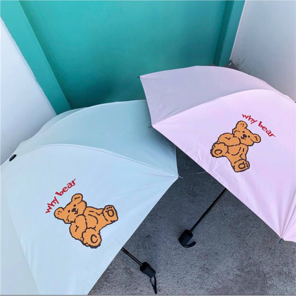 Ô dù tự động gấp mở 2 chiều chất lượng cao, che mưa che nắng có in hình dễ thú dễ thương