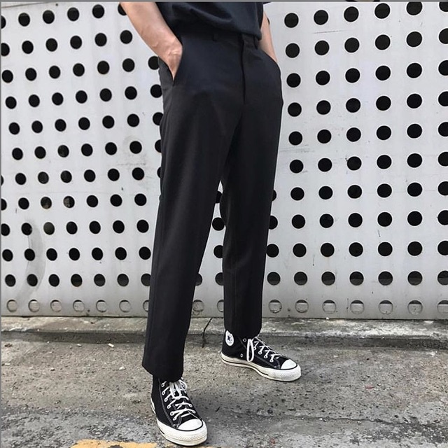 Quần tây baggy unisex ống rộng vải Hàn cao cấp, quần tây âu co giãn tốt Premium thời trang - Gin Store