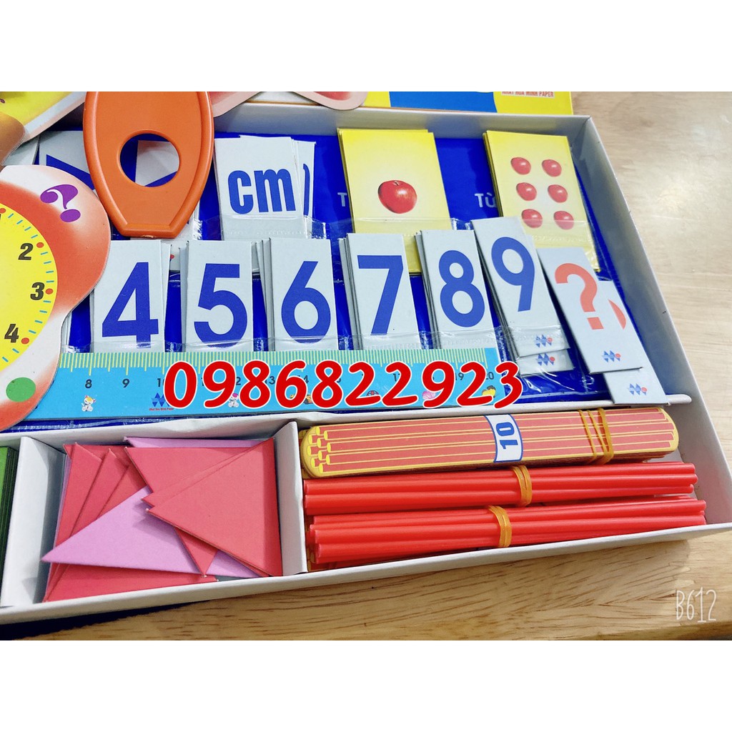 XẢ LỖ] Bộ đồ dùng học Toán thực hành Lớp 1 - 156 chi tiết HÀNG CHÍNH HÃNG