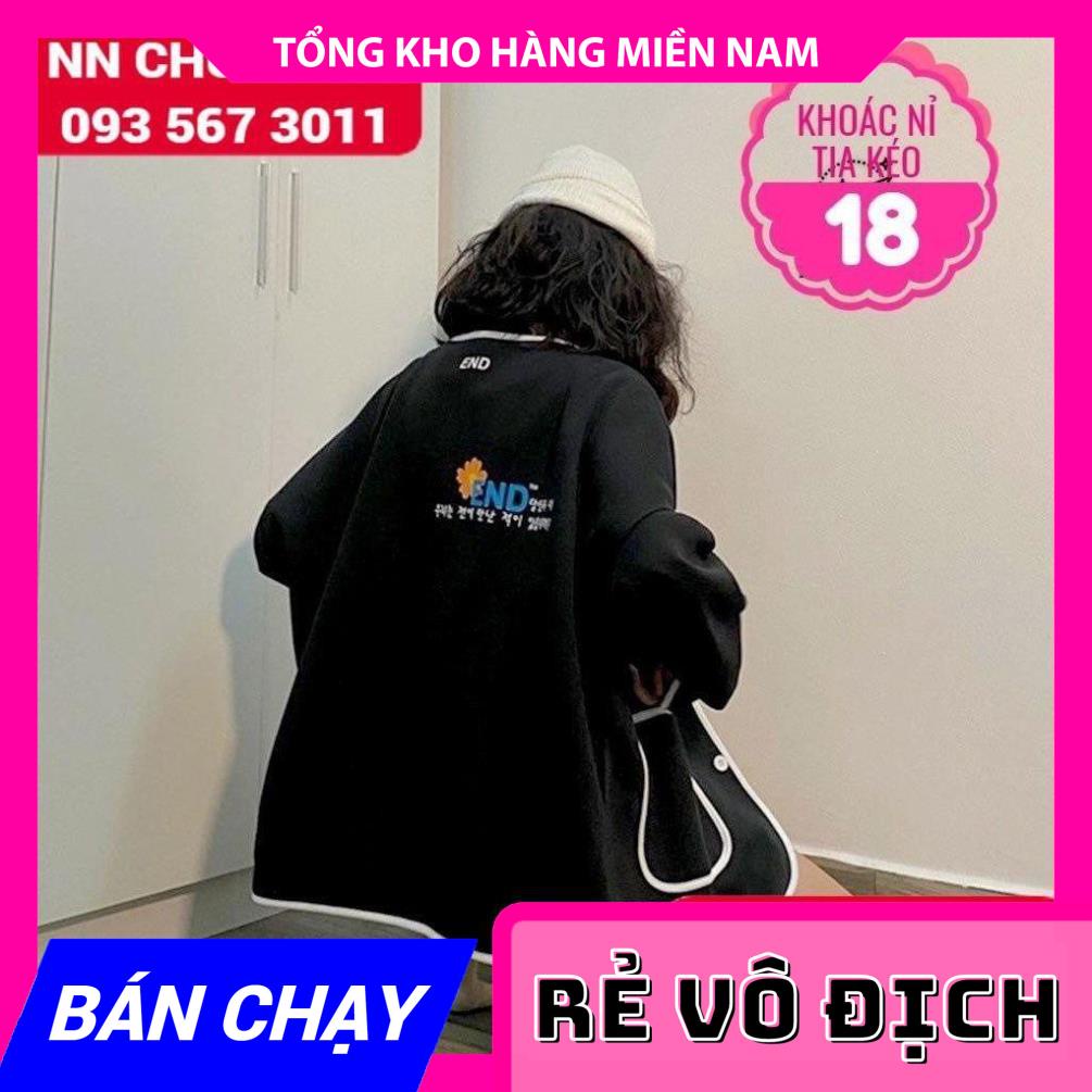 ÁO KHOÁC NỈ IN HÌNH XINH AKN ⚡ẢNH THẬT⚡ ÁO NỈ DÂY KÉO NỮ ⚡ KHOÁC NỮ CHẤT NỈ BÔNG  MY