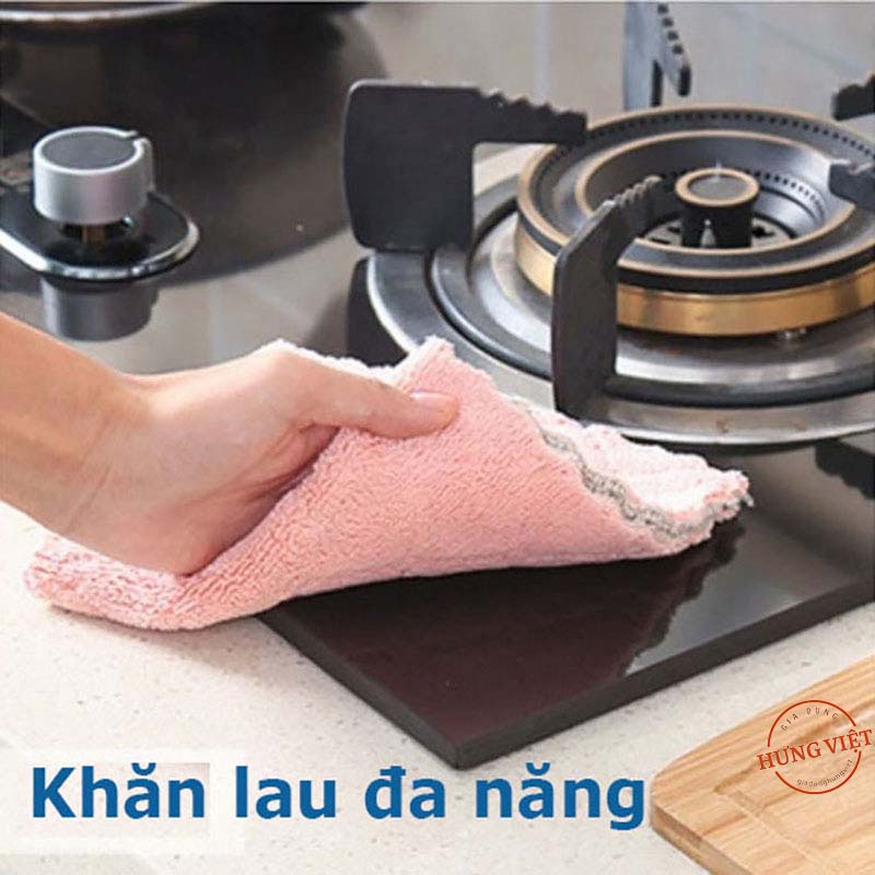 Khăn lau bếp siêu thấm, đa năng (lau bếp, bát đĩa, bàn ghế) kháng khuẩn [KHĂN 2 MẶT]