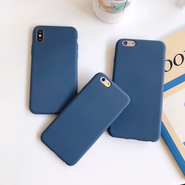 vivo 1716 1723 1718 1726 1713 1714 1724 1725 1727 1728 1719 Blue silicone mobile phone case Simple solid color mobile phone case Fashion mobile phone protective case