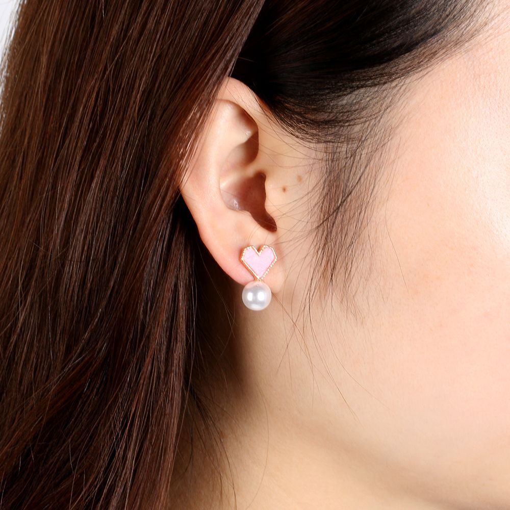 Bộ 6 đôi bông tai hình trái tim/ nơ/ hình học/ nơ thiết kế đơn giản thời trang cho nữ