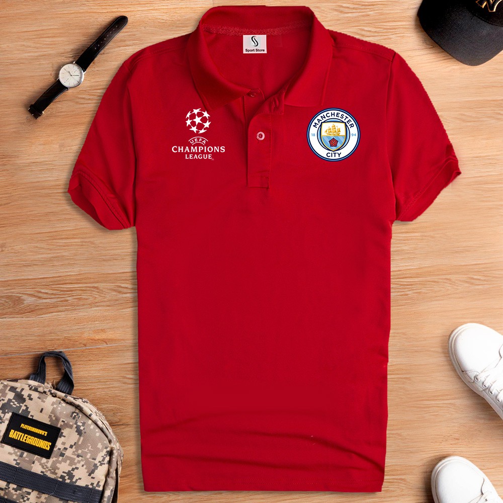 Áo thun polo có cổ ngắn tay CLB Man City - nam nữ cao cấp, vải đẹp, cotton thấm hút mồ hôi, ko bông xù trẻ trung GUCATI | BigBuy360 - bigbuy360.vn
