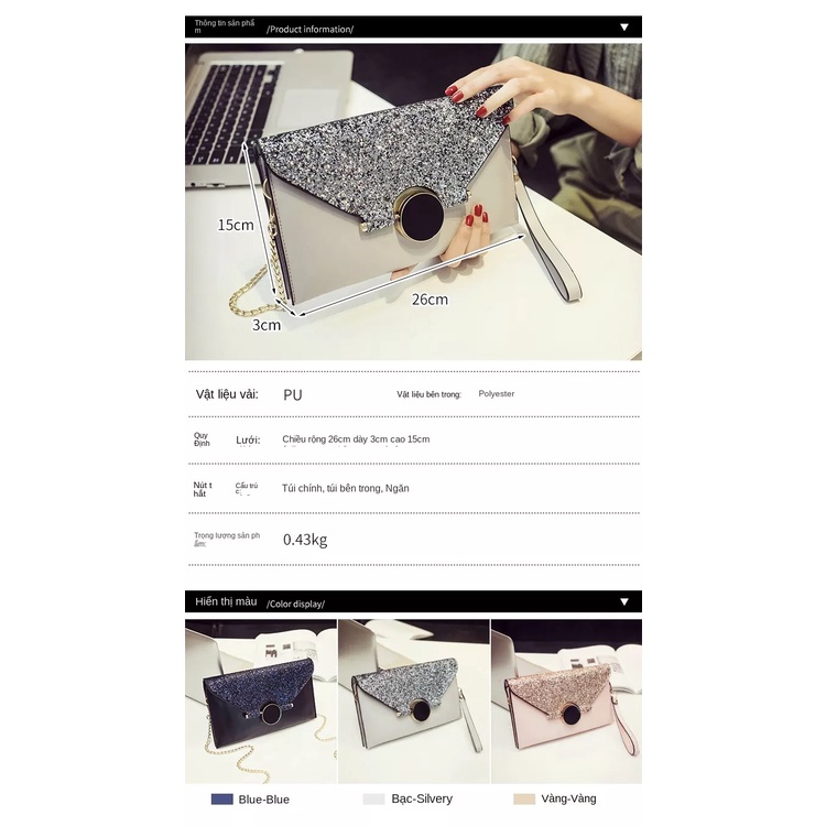 Ví dự tiệc cao cấp Ví Cầm Tay Phong Cách Thời Trang Hàn Quốc Mới