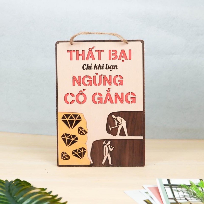 Biển gỗ trang trí deco phòng làm việc, phòng ngủ...