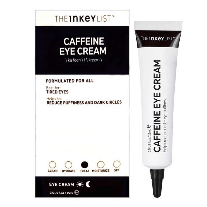 Kem dưỡng giảm thâm vùng mắt The Inkey list Caffein Cream 15ml full box