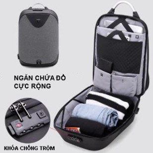 NDA Balo Laptop Chống Trộm Arctic Hunter B00208, Chống Nước kèm cổng sạc USB 50 D58