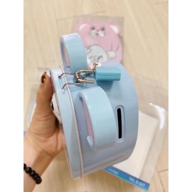 Hộp tiết kiệm hình chuột có khoá sắt cao cấp