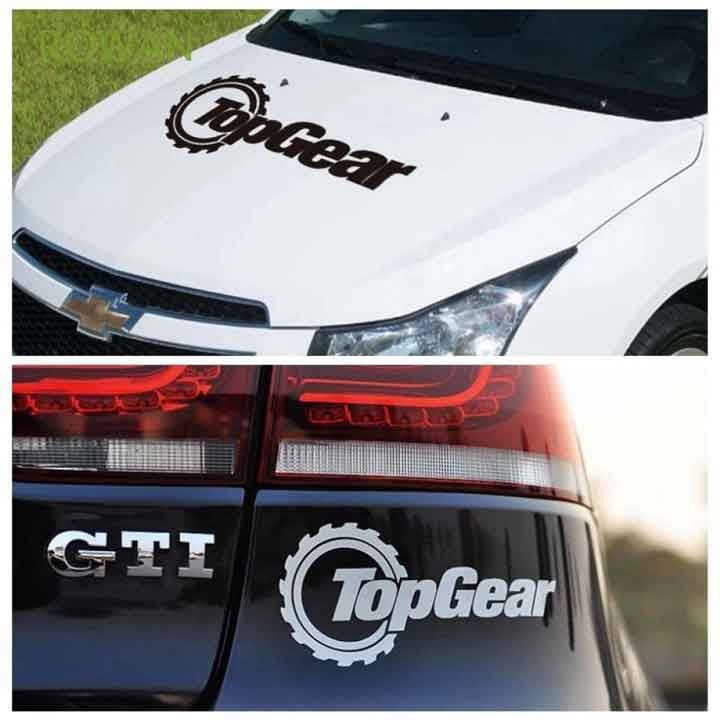 Sticker Nhãn Dán Trang Trí Xe Ô Tô Top Gear Thể Thao Cá Tính