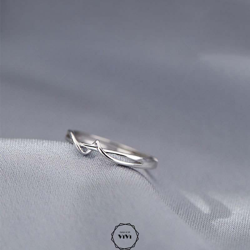 Nhẫn bạc Ý kiểu dáng vòng dòng Windinter – Nhẫn nữ nhẫn bạc cao cấp ViVi_Gift