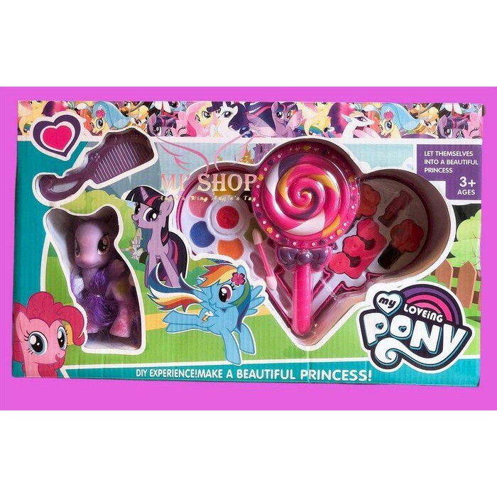 Set Đồ Chơi Trang Điểm Que Kẹo + Mô hình Pony