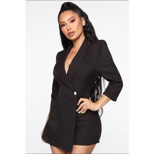 Jumpsuit dáng giả vest Iris VNXK jum cổ blazer công sở xuất khẩu dư xịn
