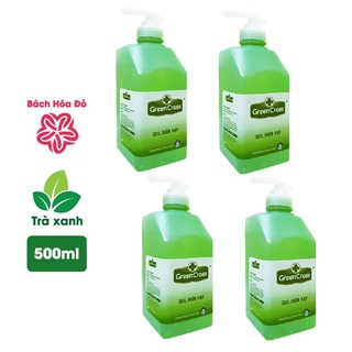 Combo 4 chai gel rửa tay khô green cross dung tích 500ml/chai - hương trà xanh