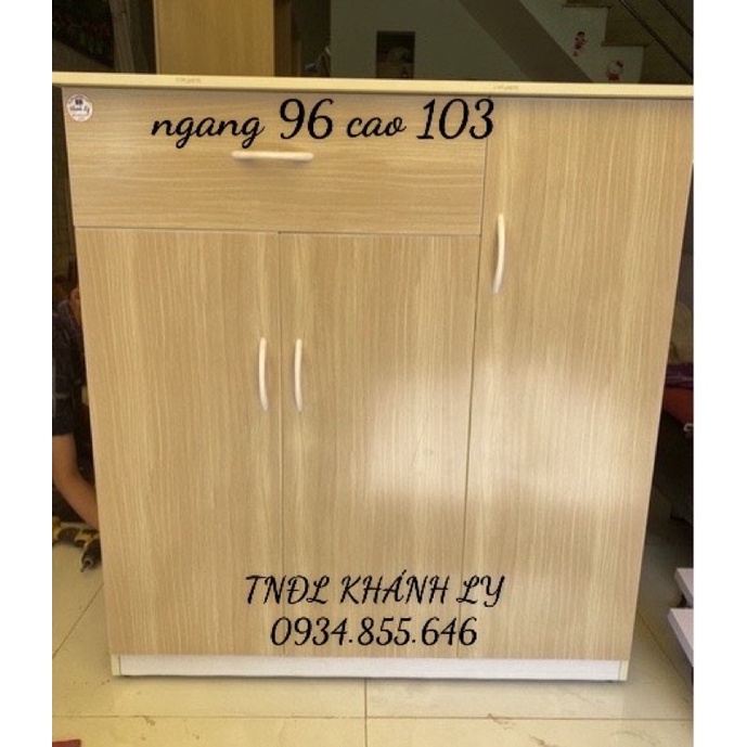Tủ giày nhựa đài loan 3cánh 1ngăn kéo
