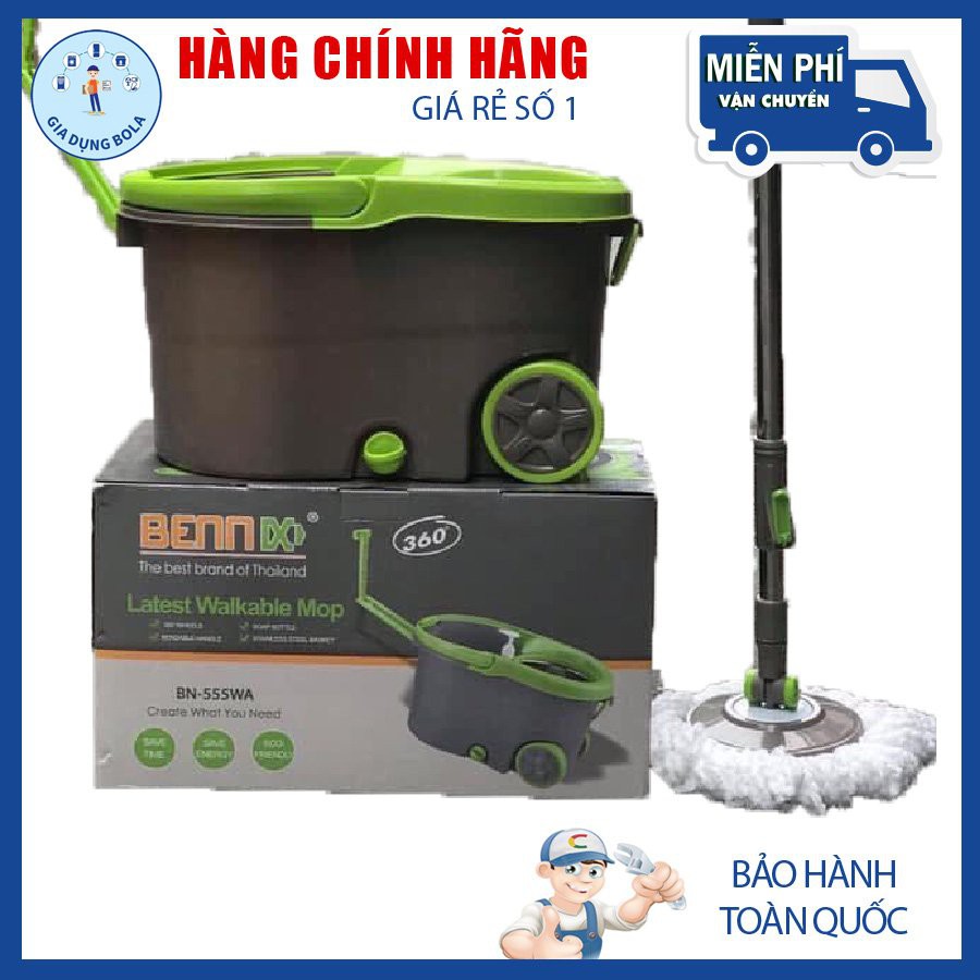 CHỔI LAU NHÀ 360 ĐỘ CAO CẤP BENNIX BN-555 THÁI LAN