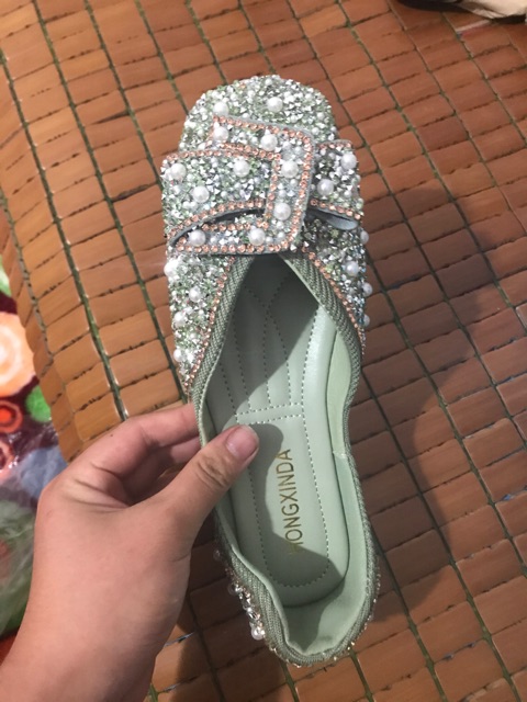 (ORDER) giày búp bê bệt đính đá - Có ảnh thật | BigBuy360 - bigbuy360.vn