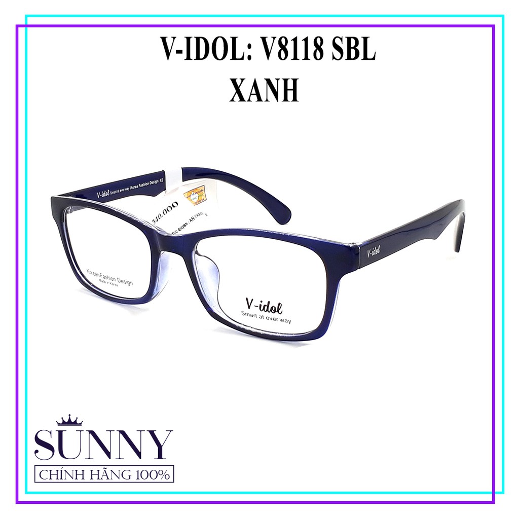 V8118 gọng kính V-idol chính hãng, thiết kế dễ đeo bảo vệ mắt