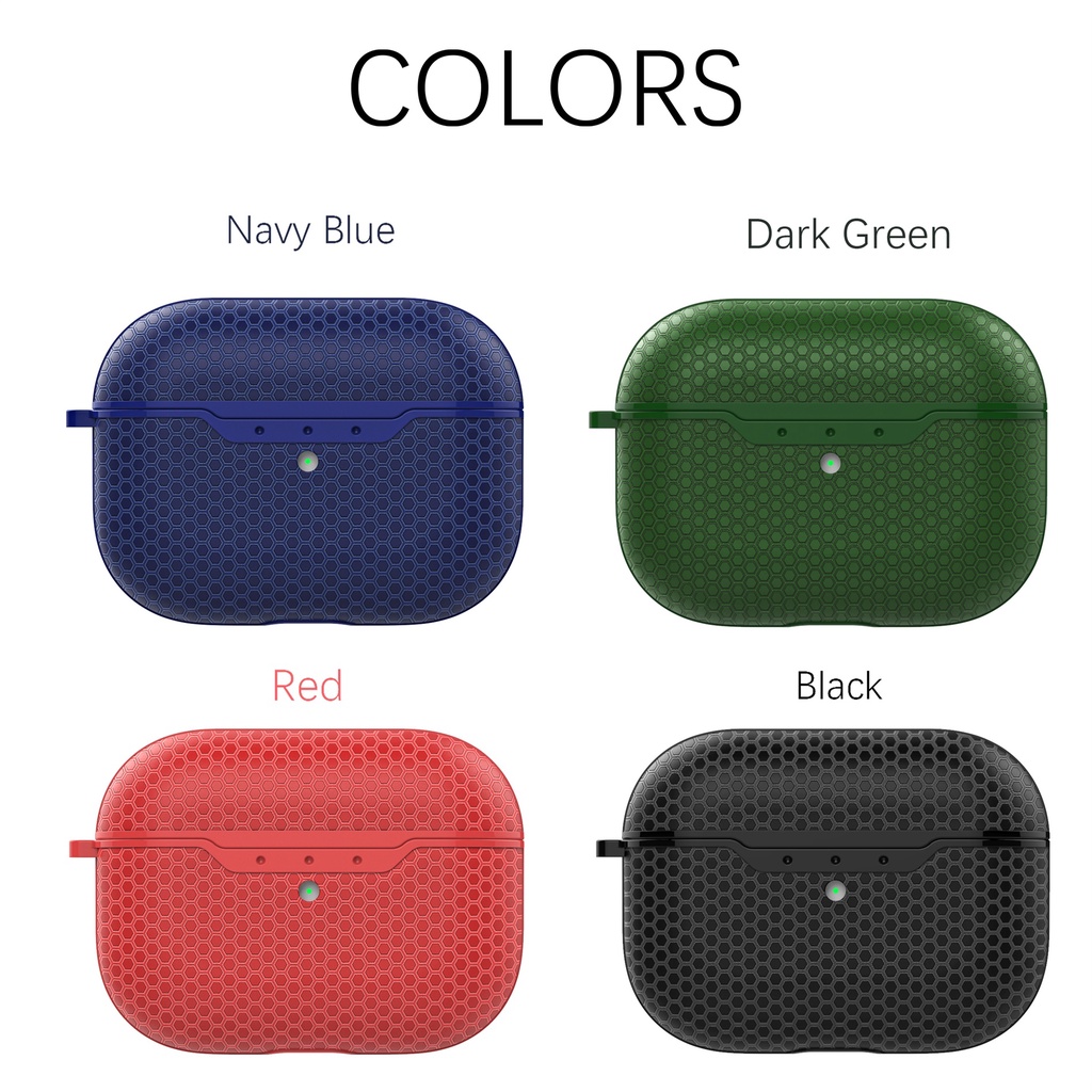 Vỏ Bảo Vệ Hộp Sạc Tai Nghe bluetooth Không Dây airpods 1 / 2 pro 3 2021 pro 2 2022 Bằng TPU Mềm Chống Sốc Họa Tiết Tổ Ong