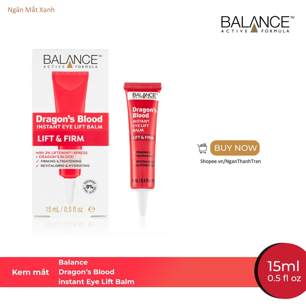 Kem mắt máu rồng Balance Dragon's Blood 15ml [Bill Anh]