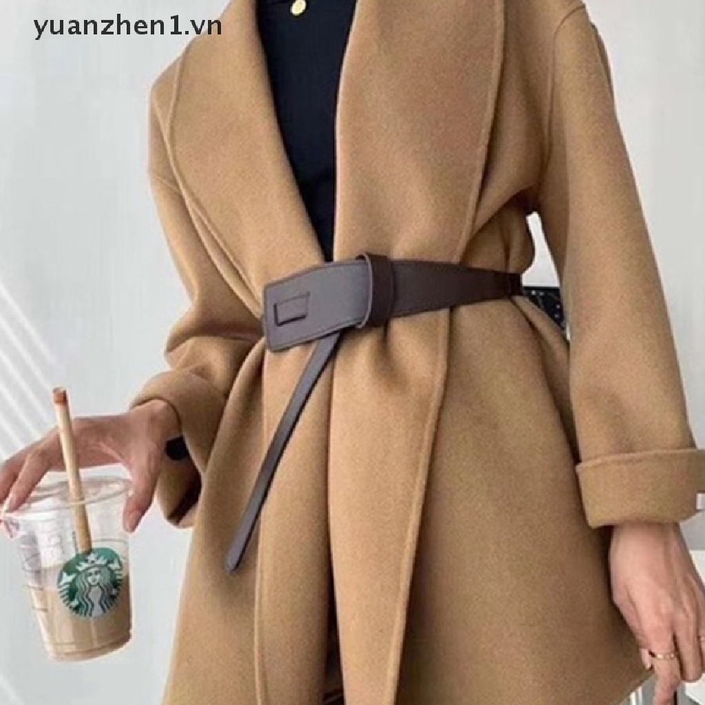 Thắt lưng da PU thiết kế thắt nút mềm mại độc đáo dành cho nữ