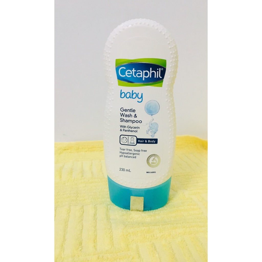 Sữa tắm gội 2 trong 1 Cetaphil Baby Gentle Wash & Shampoo 230ml (chính hãng, date 2023)