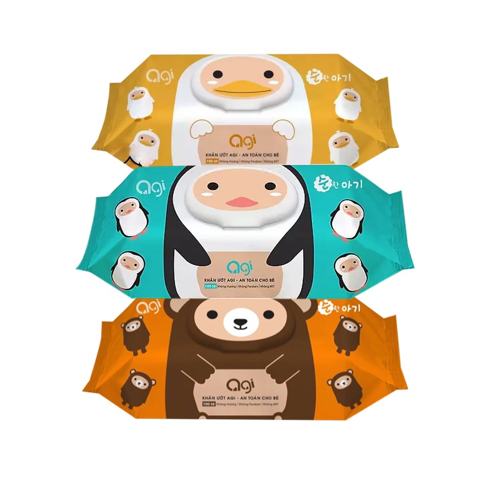 Ướt Agi 100 Tờ Không Hương Không Mùi Cho Bé