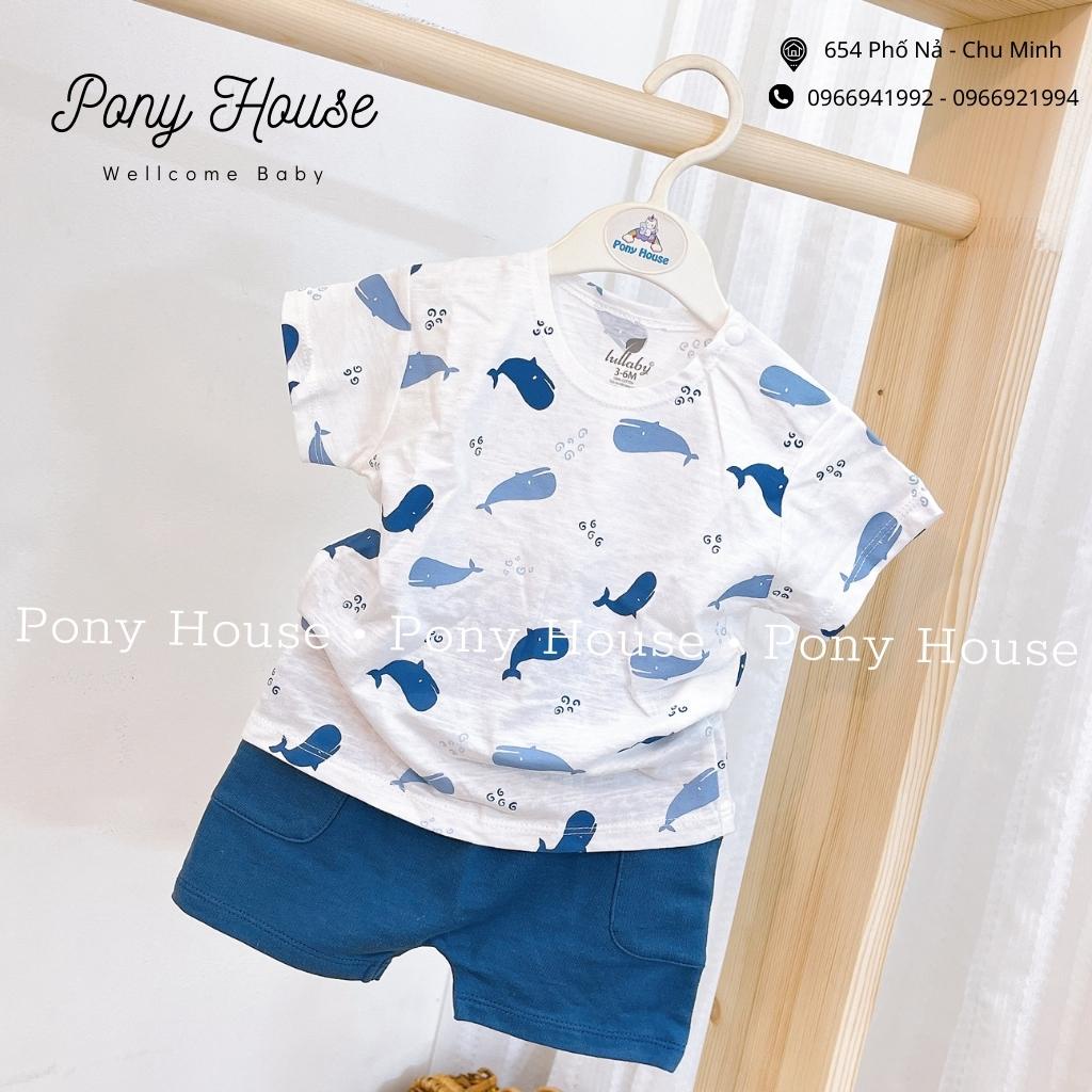Bộ Cộc Tay Lullaby Chất Cotton Mềm, Mỏng Thoáng Cho Bé Trai Mùa Hè Size Từ 3-6M Đến 3-4Y