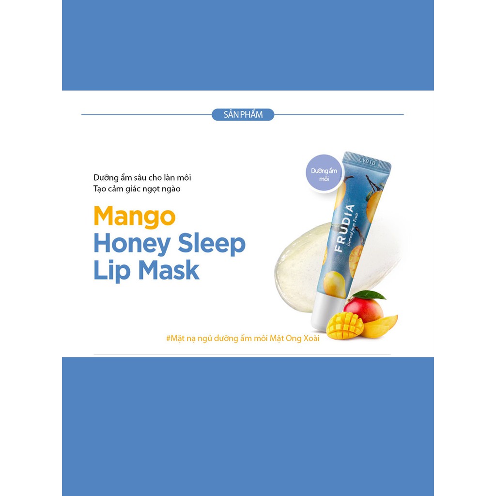 [Tặng 88k] Mặt Nạ Ngủ Môi Chiết Xuất Mật Ong Xoài Frudia Mango Honey Sleep Lip Mask 10g