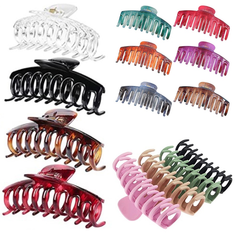 Set 2 / 4 / 6 Kẹp Tóc Càng Cua Chống Trượt Bằng Acrylic Tiện Dụng