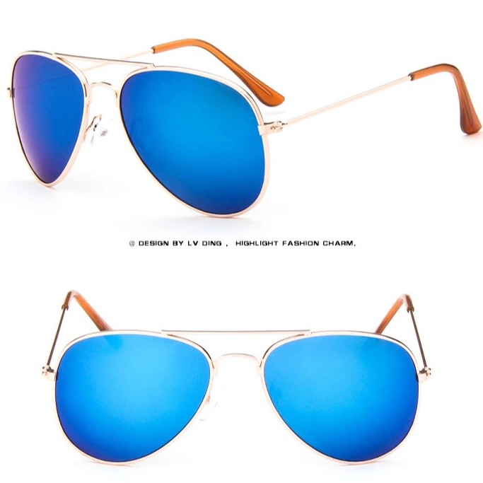 Kính mát gọng tròn kim loại nhiều màu tùy chọn đáng yêu cho bé