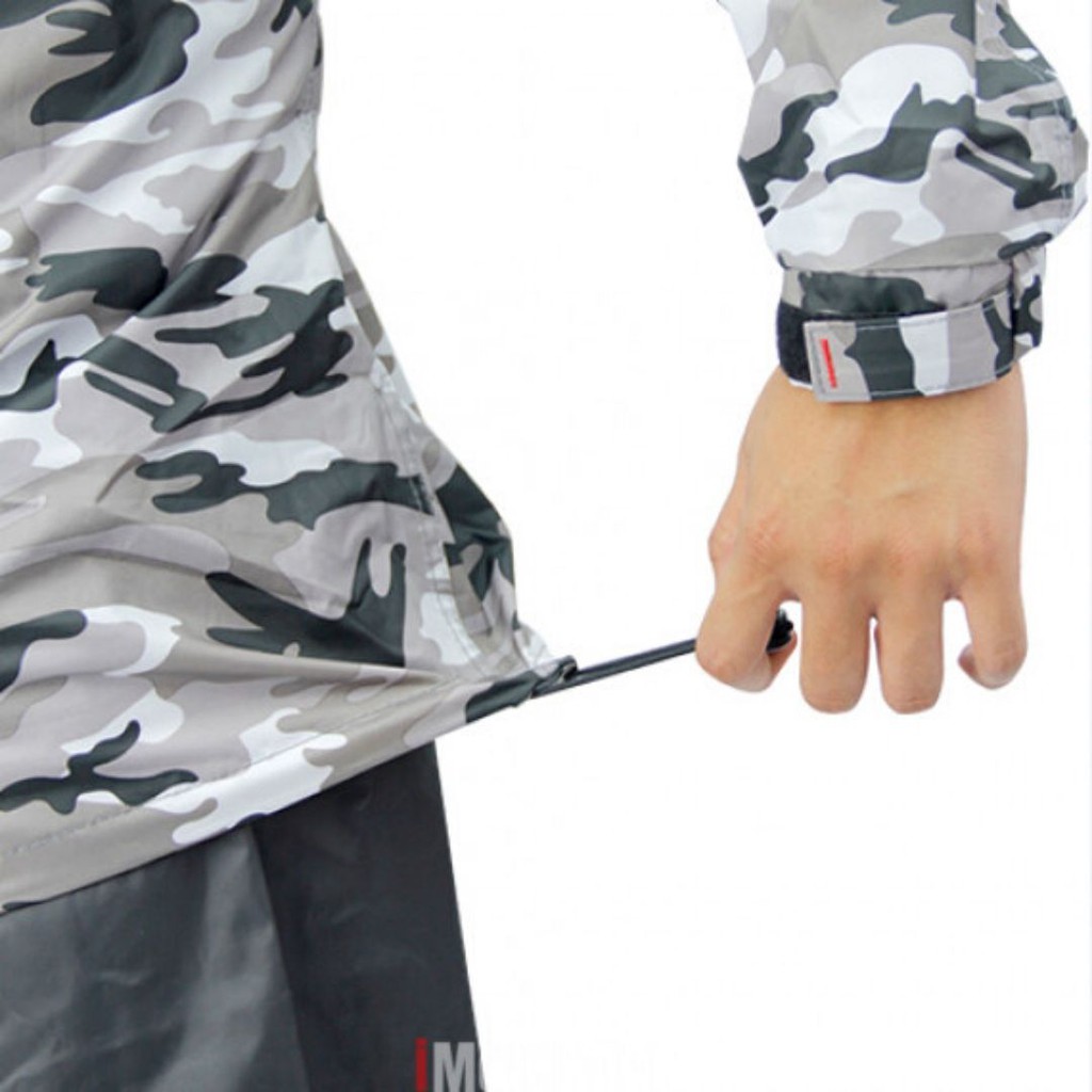 Áo Mưa Bộ Có Nón Và Túi Bên Trong Givi Camo Rằng Ri Xám Chrunix