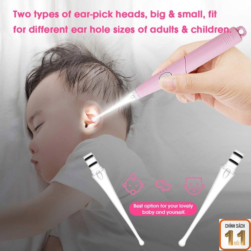 Bộ lấy ráy tai có đèn cho bé an toàn, hiệu quả