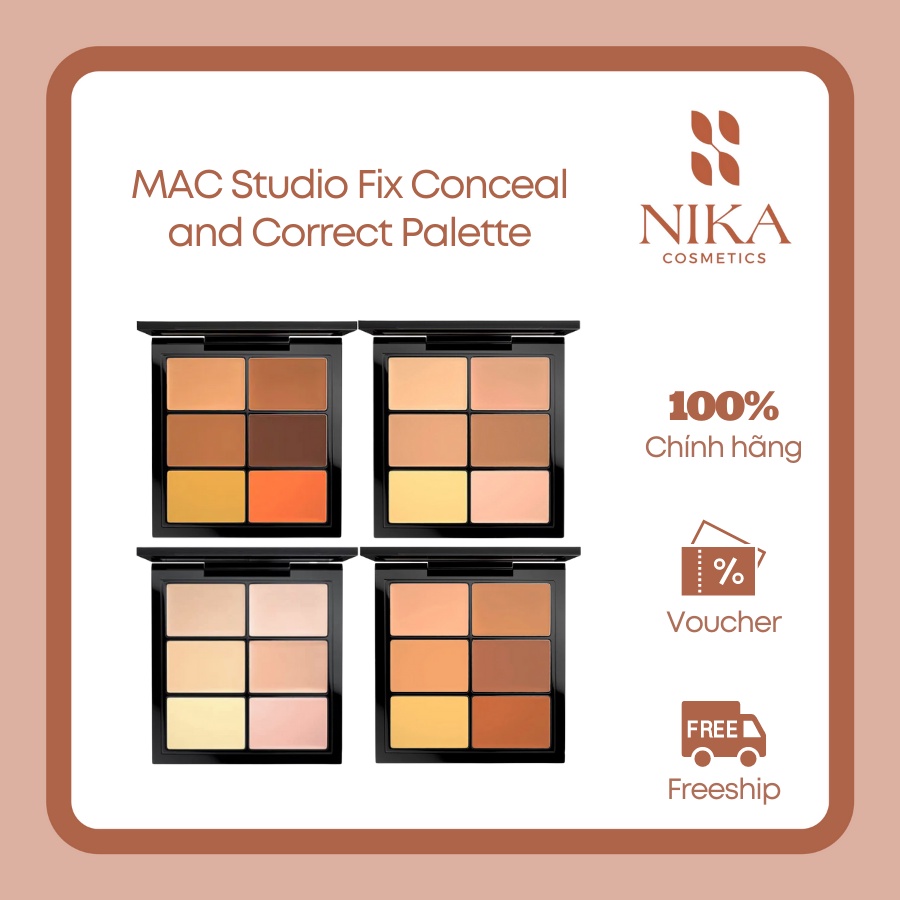 Bảng triệt sắc che khuyết điểm MAC Studio Fix Conceal and Correct Palette [Nika Story]