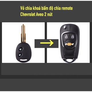 Vỏ chìa khoá độ lên chìa khoá bấm Chevrolet Aveo