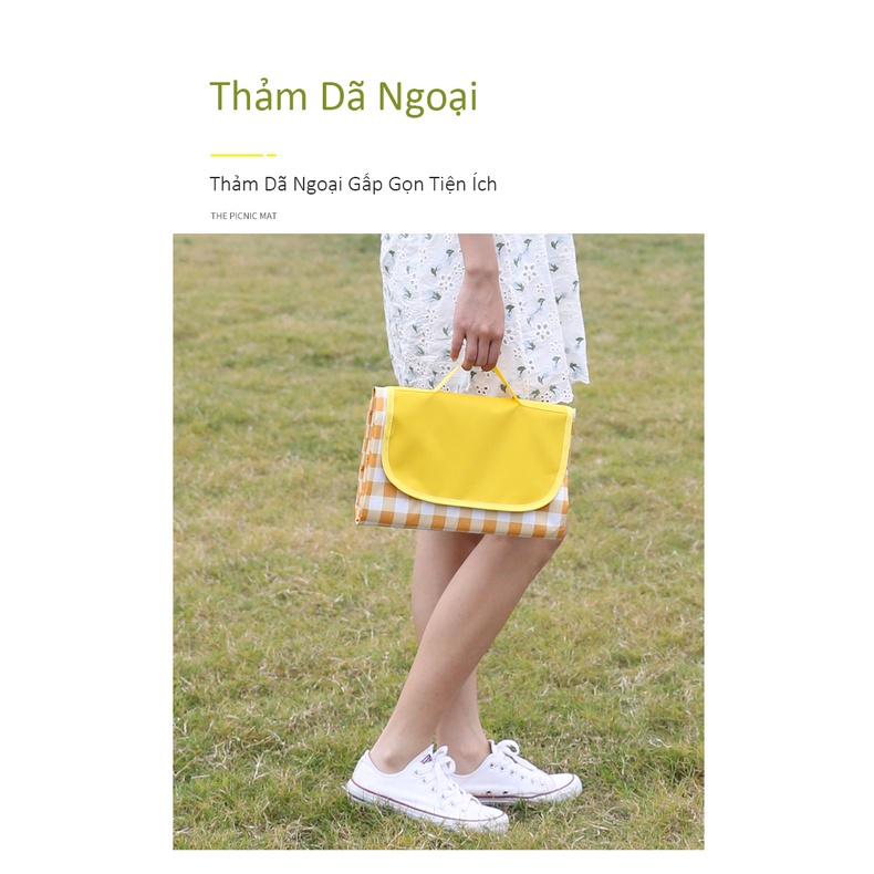 Thảm picnic thảm decor dã ngoại cao cấp chụp ảnh cực đẹp gấp gọn dễ dàng mang theo- Haochi
