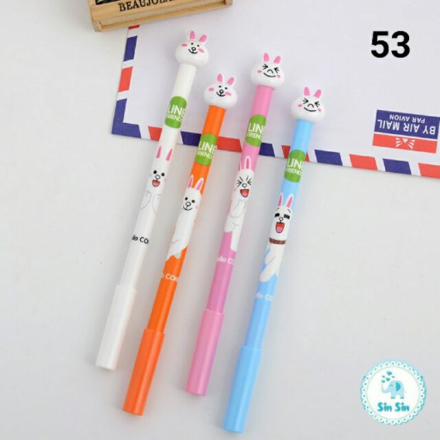D27 bút thỏ cony in thân hoạt hình dễ thương kute viết gel